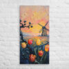 Tulip Field Windmill Canvas