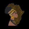 Stunning Afro Woman Embroidery with Decorative Fill and African Continent Design
