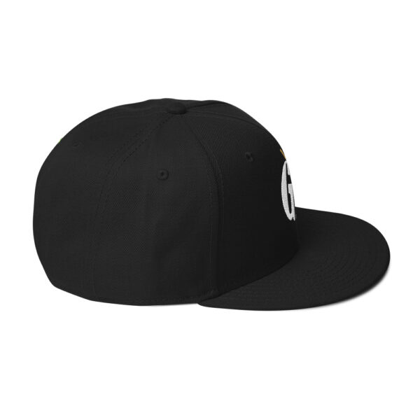 snapback-black-right-side-68068fd224aa1.jpg Get Noticed with the Stylish GA Snapback Hat - Perfect for Any Occasion