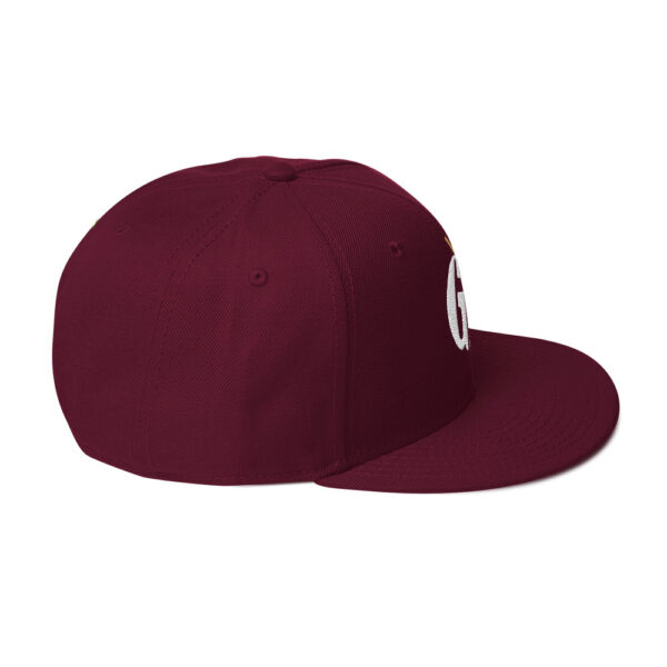 snapback-burgundy-maroon-right-side-68068fd22b797.jpg Get Noticed with the Stylish GA Snapback Hat - Perfect for Any Occasion