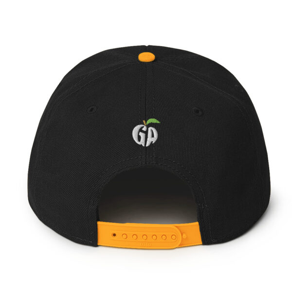 snapback-gold-black-black-back-68068fd2291fe.jpg Get Noticed with the Stylish GA Snapback Hat - Perfect for Any Occasion