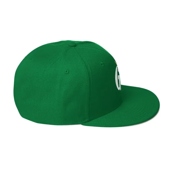snapback-kelly-green-right-side-68068fd23732e.jpg Get Noticed with the Stylish GA Snapback Hat - Perfect for Any Occasion