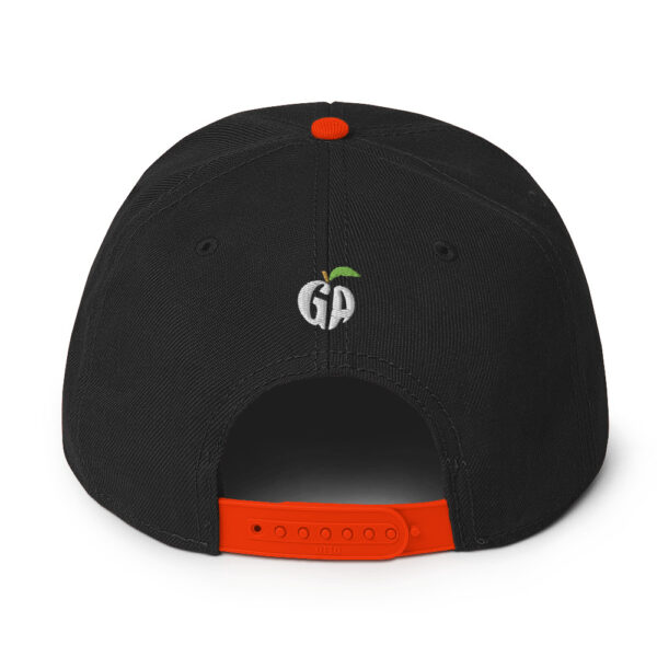 snapback-orange-black-black-back-68068fd22605d.jpg Get Noticed with the Stylish GA Snapback Hat - Perfect for Any Occasion
