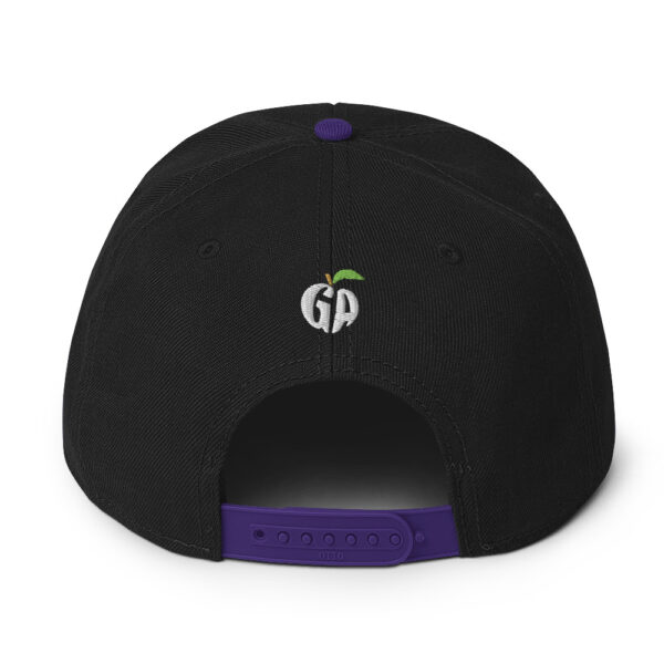 snapback-purple-black-black-back-68068fd224fd8.jpg Get Noticed with the Stylish GA Snapback Hat - Perfect for Any Occasion