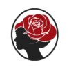 Elegant Woman Silhouette Rose Hat Embroidery Design