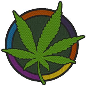 Cannabis Leaf Border Embroidery Design: Stylish and Unique Pattern for DIY Projects