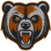 Fierce Angry Bear Face Embroidery Design - Unique Wildlife Pattern
