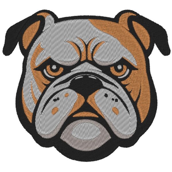 Bulldog Embroidery Design