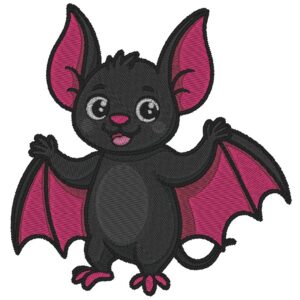 Stylish Bat Embroidery Design - Unique Halloween Pattern