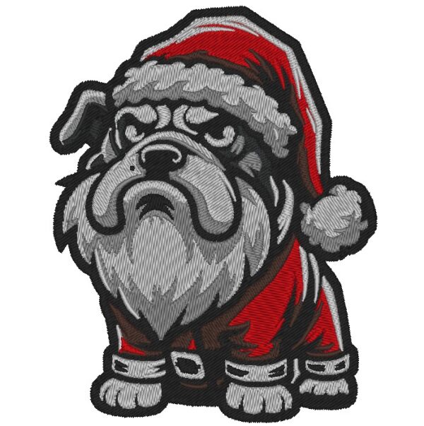 Screenshot 2024-11-24 052028 Bulldog Santa Embroidery Design: Festive Holiday Pet Pattern