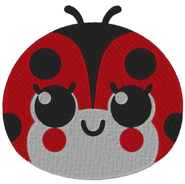 Cute Ladybug Embroidery Design: Adorable Insect Pattern for Crafts
