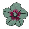 Exquisite Hibiscus Flower Embroidery Design: Floral Needlework Pattern