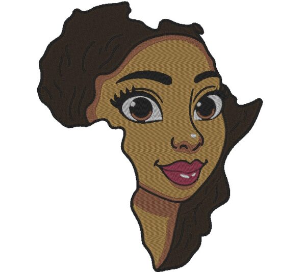Screenshot 2024-11-24 054544 African Woman Embroidery Design - Africa Map Silhouette with Face: Unique and Vibrant African Artistry