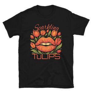 unisex-basic-softstyle-t-shirt-black-front-68373b88bc804.jpg Sparkling TuLIPS T-Shirt
