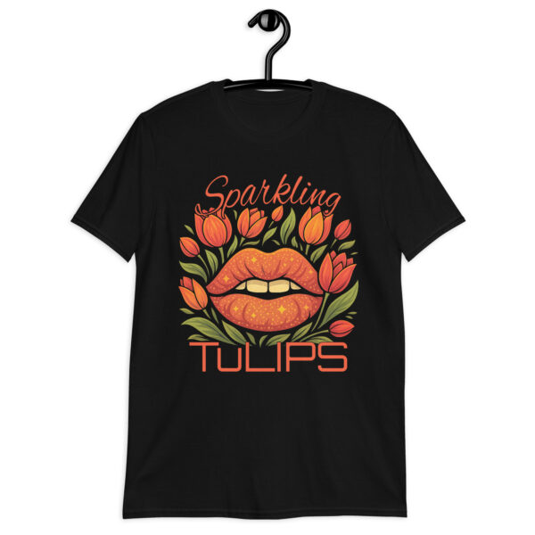 unisex-basic-softstyle-t-shirt-black-front-68373b88be488.jpg Sparkling TuLIPS T-Shirt