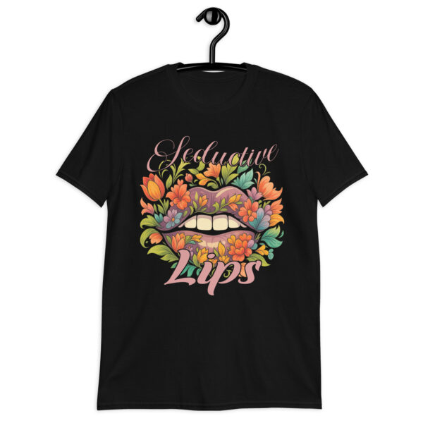 unisex-basic-softstyle-t-shirt-black-front-683742961969e.jpg Seductive Lips T-Shirt