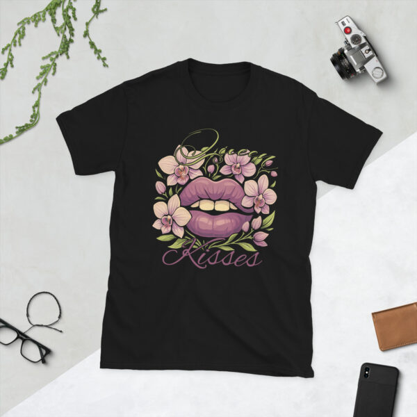 unisex-basic-softstyle-t-shirt-black-front-6837640316319.jpg Queen Kisses T-Shirt