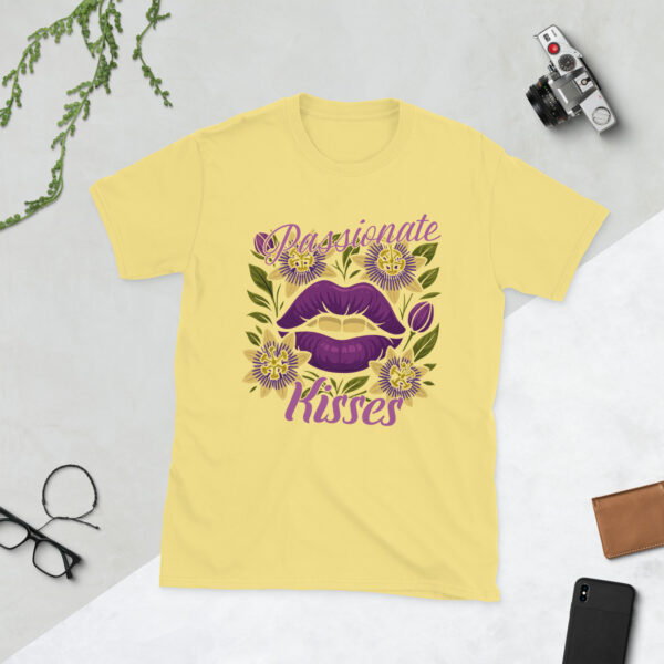 unisex-basic-softstyle-t-shirt-cornsilk-front-68376b6513647.jpg Passionate Kisses T-Shirt