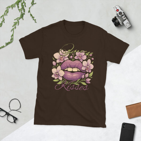unisex-basic-softstyle-t-shirt-dark-chocolate-front-683764032a166.jpg Queen Kisses T-Shirt
