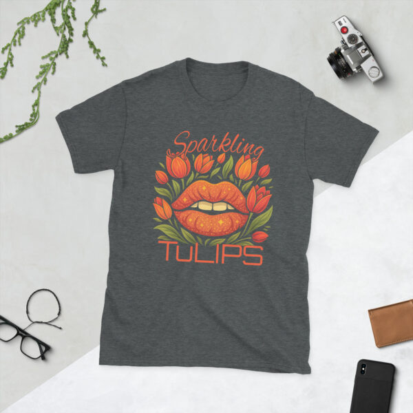 unisex-basic-softstyle-t-shirt-dark-heather-front-68373b88c02dd.jpg Sparkling TuLIPS T-Shirt