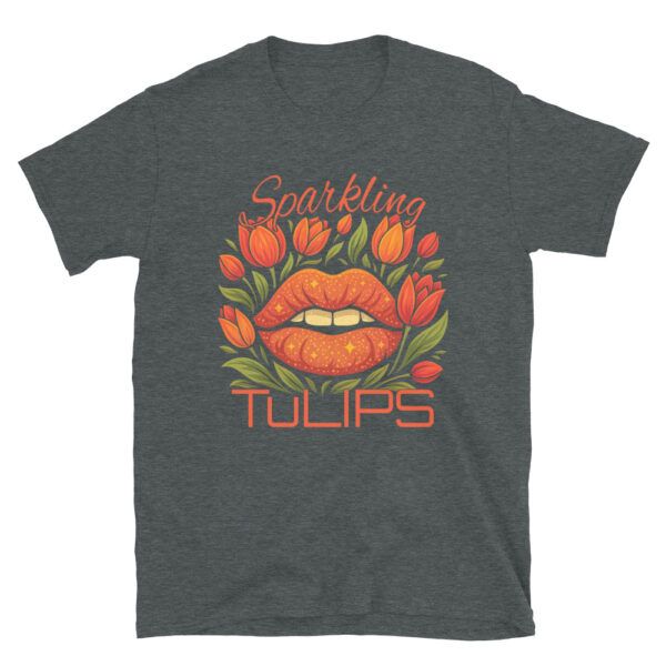 unisex-basic-softstyle-t-shirt-dark-heather-front-68373b88c4b76.jpg Sparkling TuLIPS T-Shirt