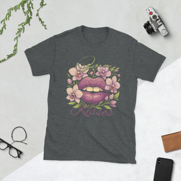 unisex-basic-softstyle-t-shirt-dark-heather-front-6837640334210.jpg Queen Kisses T-Shirt