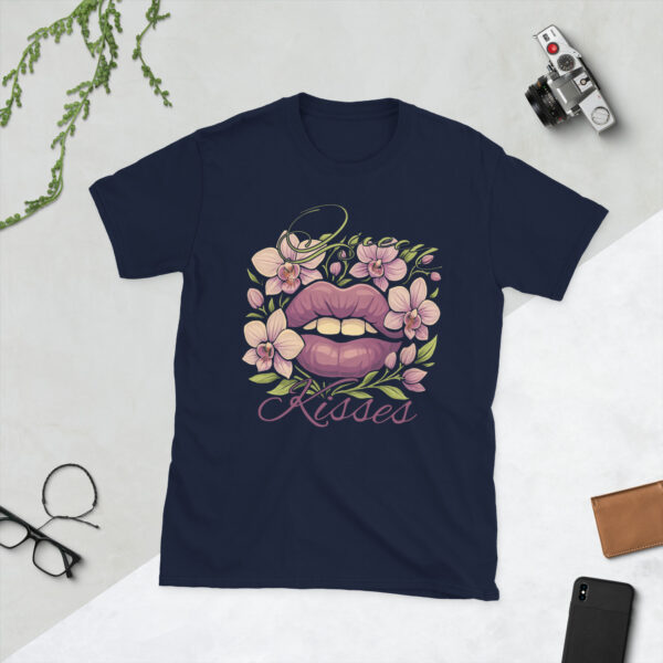 unisex-basic-softstyle-t-shirt-navy-front-6837640327708.jpg Queen Kisses T-Shirt