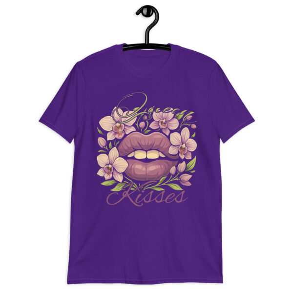unisex-basic-softstyle-t-shirt-purple-front-6837640323a04.jpg Queen Kisses T-Shirt