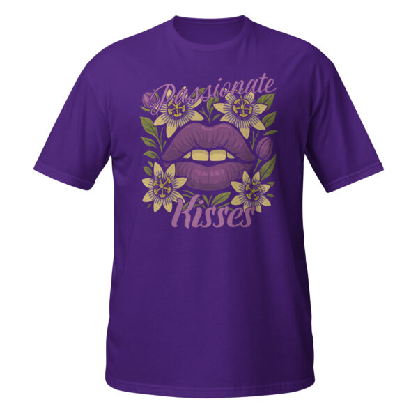 unisex-basic-softstyle-t-shirt-purple-front-68376b64971f7.jpg Passionate Kisses T-Shirt
