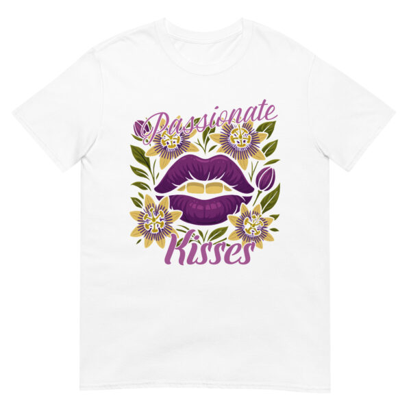 unisex-basic-softstyle-t-shirt-white-front-68376b64a3f64.jpg Passionate Kisses T-Shirt